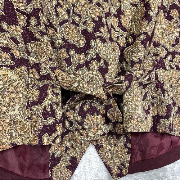 Vintage Norton McNaughton Frog Knot Floral Print Vest Size 10 Petite - Picture 5 of 8